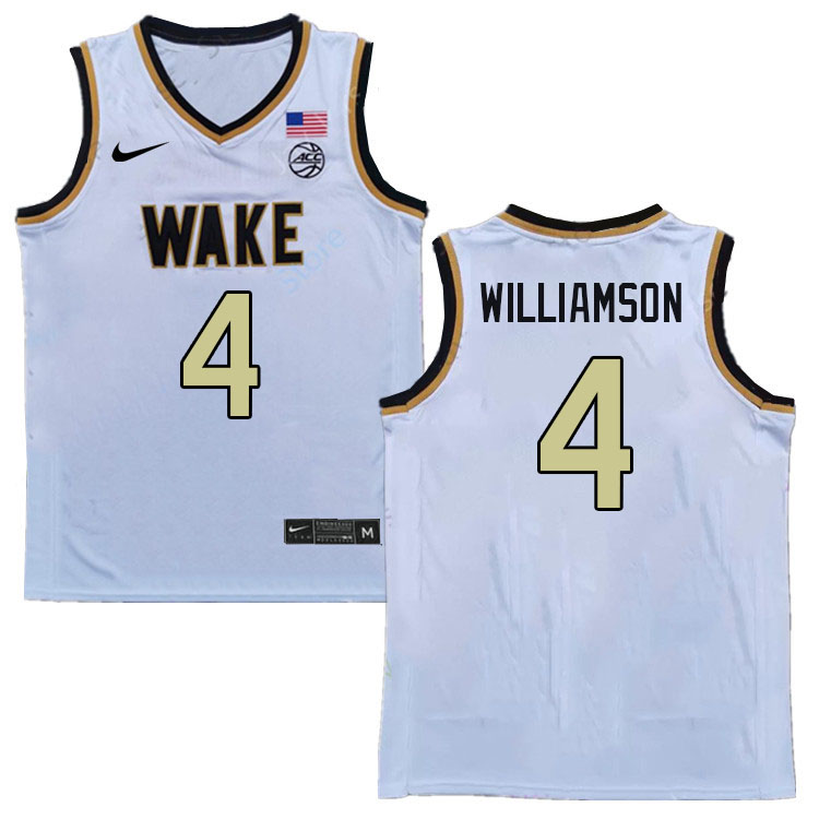 Men #4 Daivien Williamson Wake Forest Demon Deacons 2022-23 College Stitchec Basketball Jerseys Sale